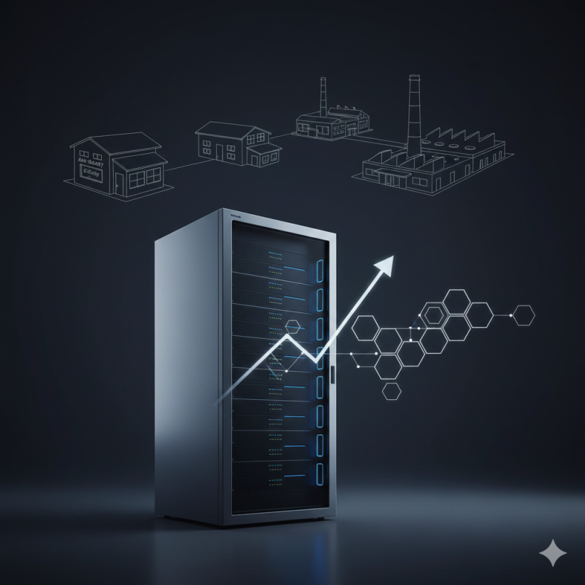 Infraestructura tecnológica de Microsoft Azure para software ERP escalable y flexible para fabricación de alimentos.